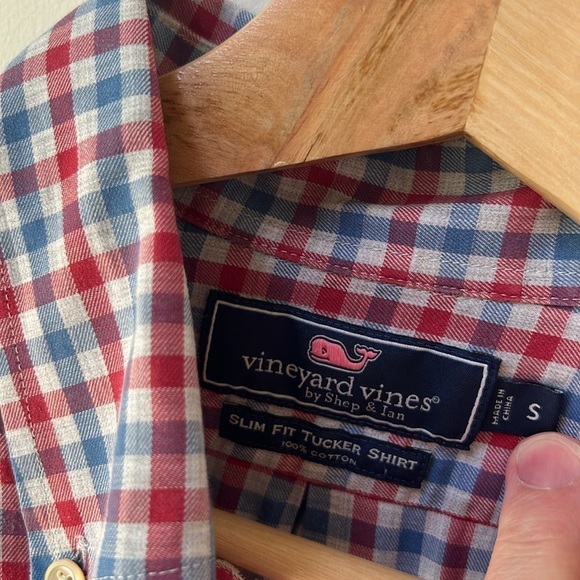 VINEYARD VINES Men’s TUCKER Slim Fit Long Sleeve Button Down Checkered Small - Picture 6 of 10